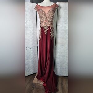 CLARISSE Embellished Evening Gown